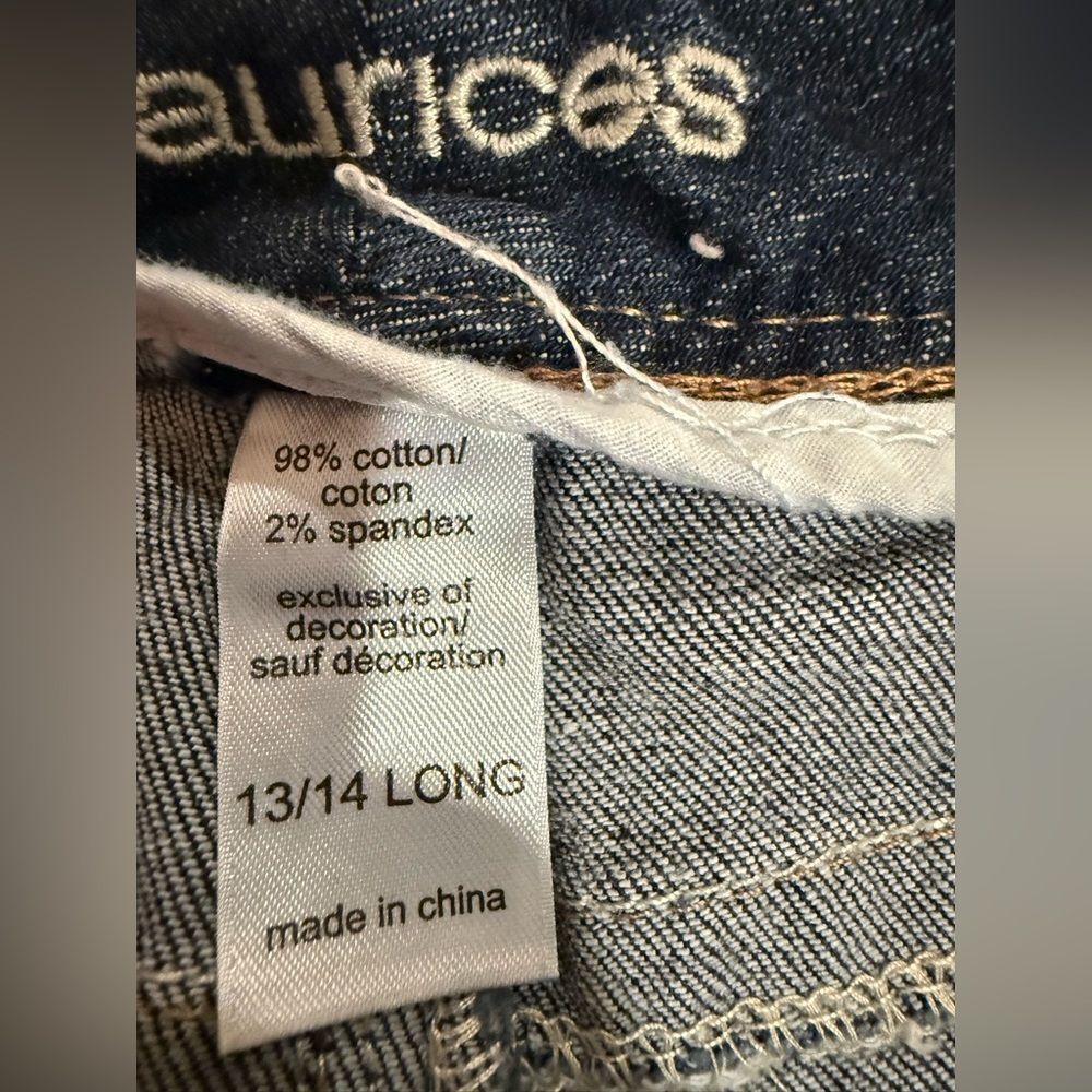 New Maurices Curvy Fit Taylor Dark Blue Boot Bootcut Jeans size 13/14 long tall - Picture 6 of 11